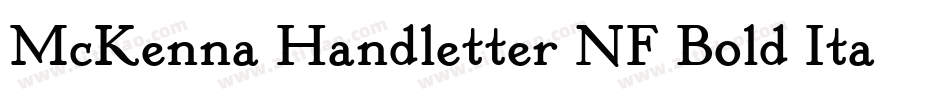 McKenna Handletter NF Bold Italic字体转换